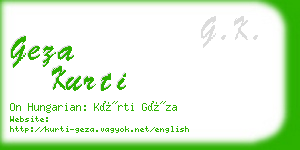 geza kurti business card